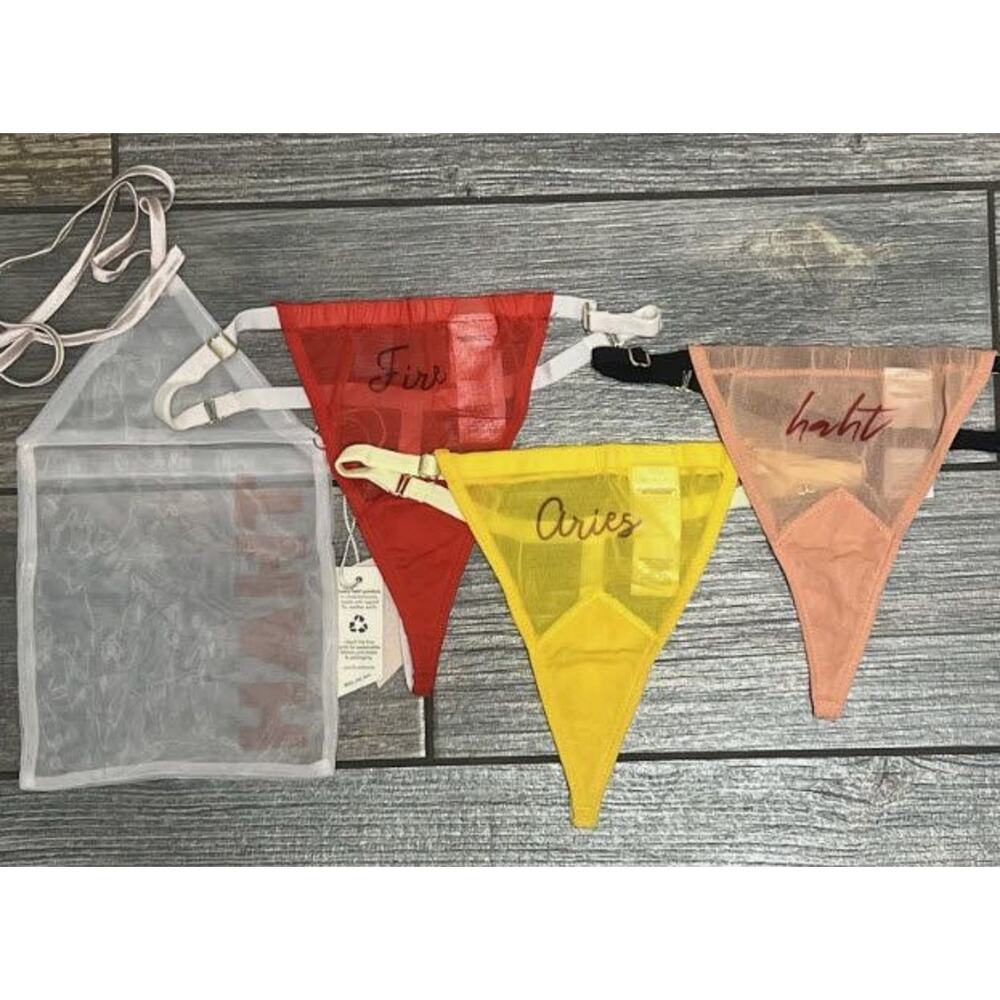 Aries HAH By Free People Zodiac Thongs Panties Set of 3 | ONE Size